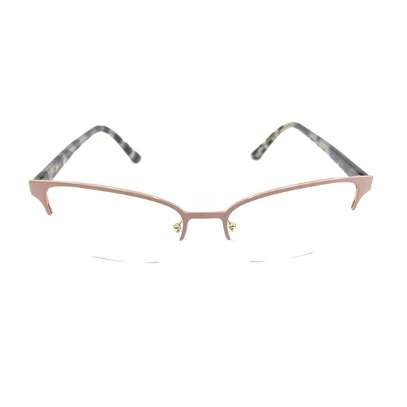 Prada VPR 61X YEP-1O1 Pink Gold Gray Half Rim Eyeglasses Frames 54-17 145 Italy - Picture 2 of 12